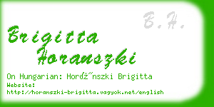 brigitta horanszki business card